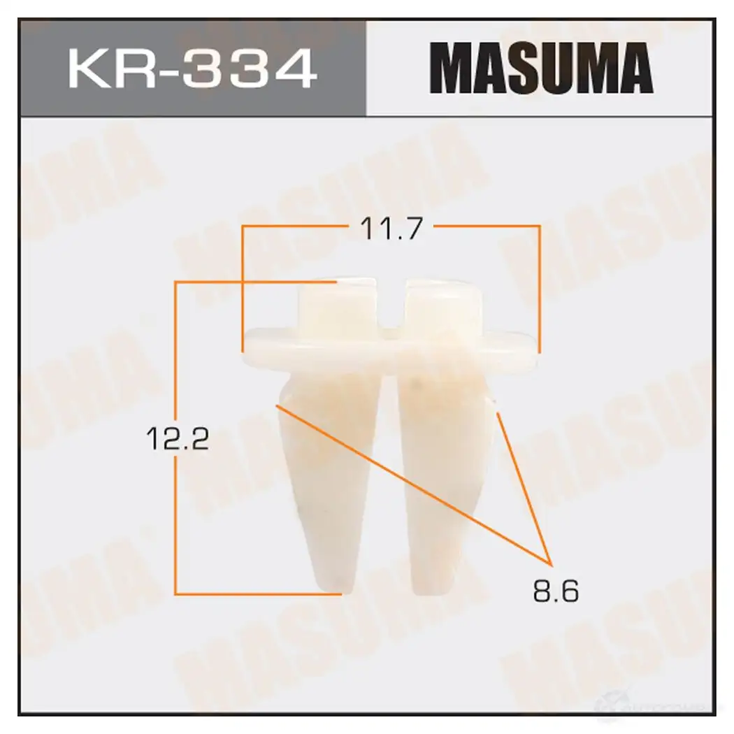 Клипса пластиковая MASUMA 1422885740 KR-334 UUK VH
