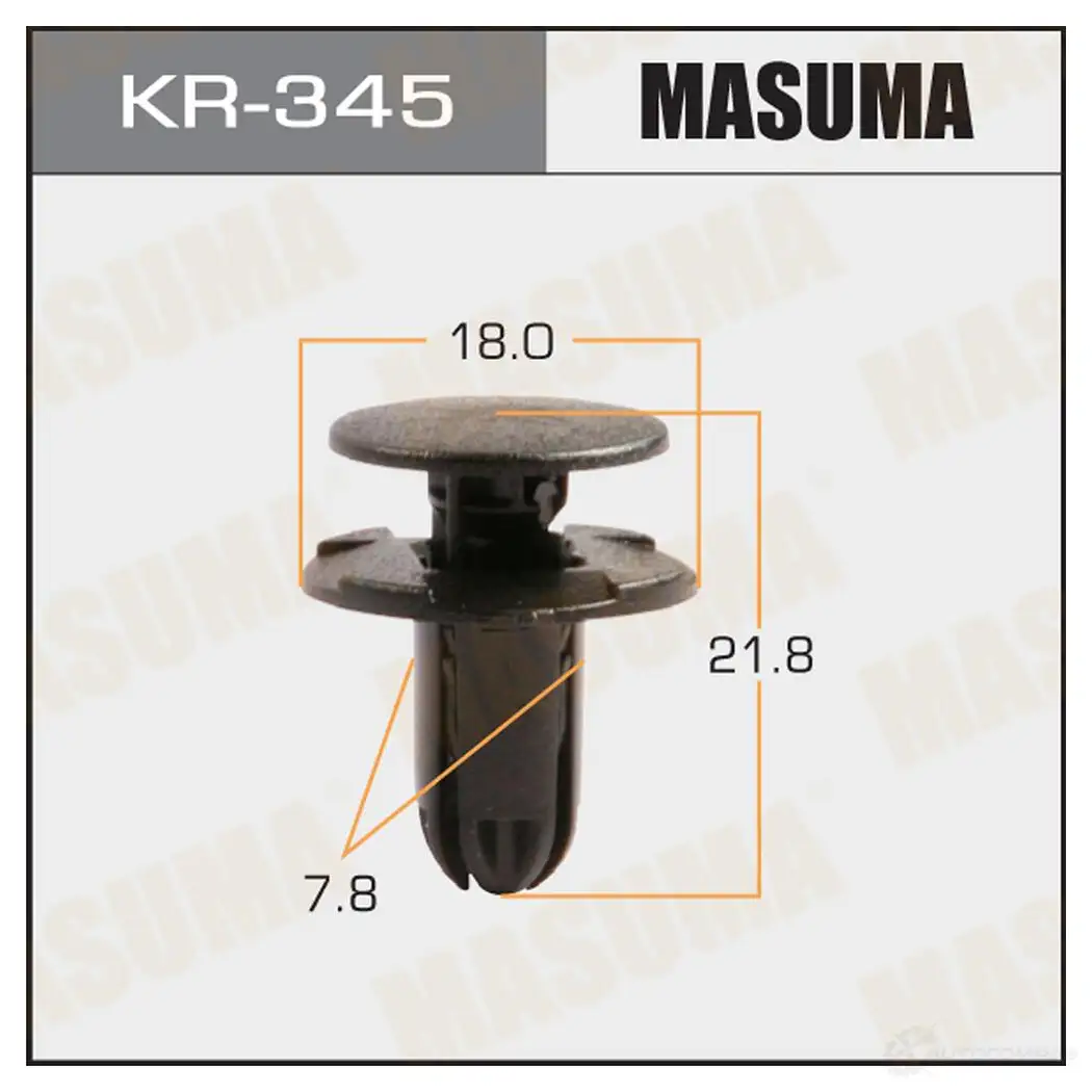 Клипса пластиковая MASUMA KR-345 1422886950 G PXQNDH