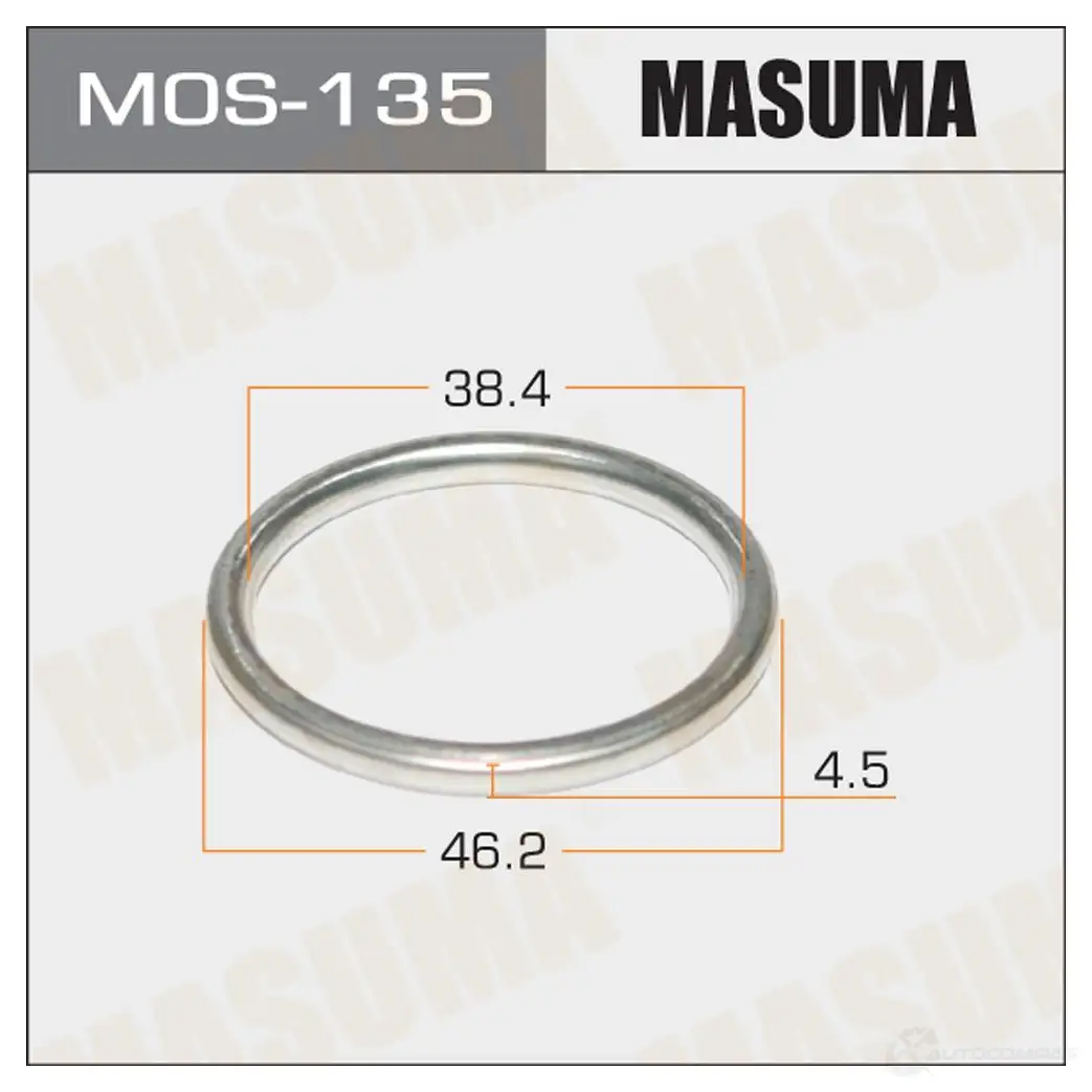 Кольцо уплотнительное глушителя 38.5х47х4 уп. 5шт MASUMA 1422883812 Z0 YNIQ8 MOS-135 изображение 0
