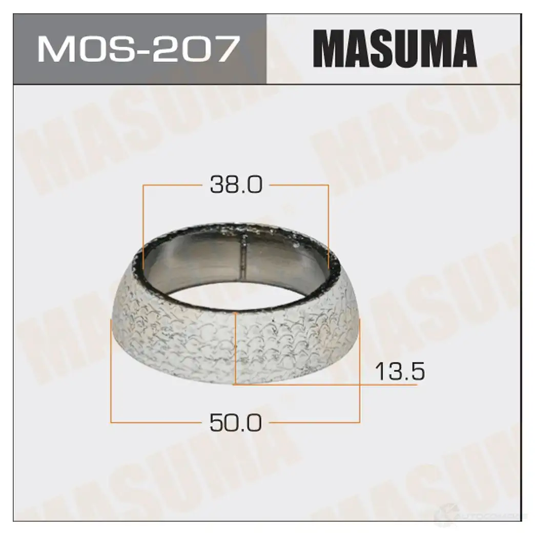 Кольцо уплотнительное глушителя 38x50x13.5 MASUMA MOS-207 DZPCL7 K 1422883831 изображение 0
