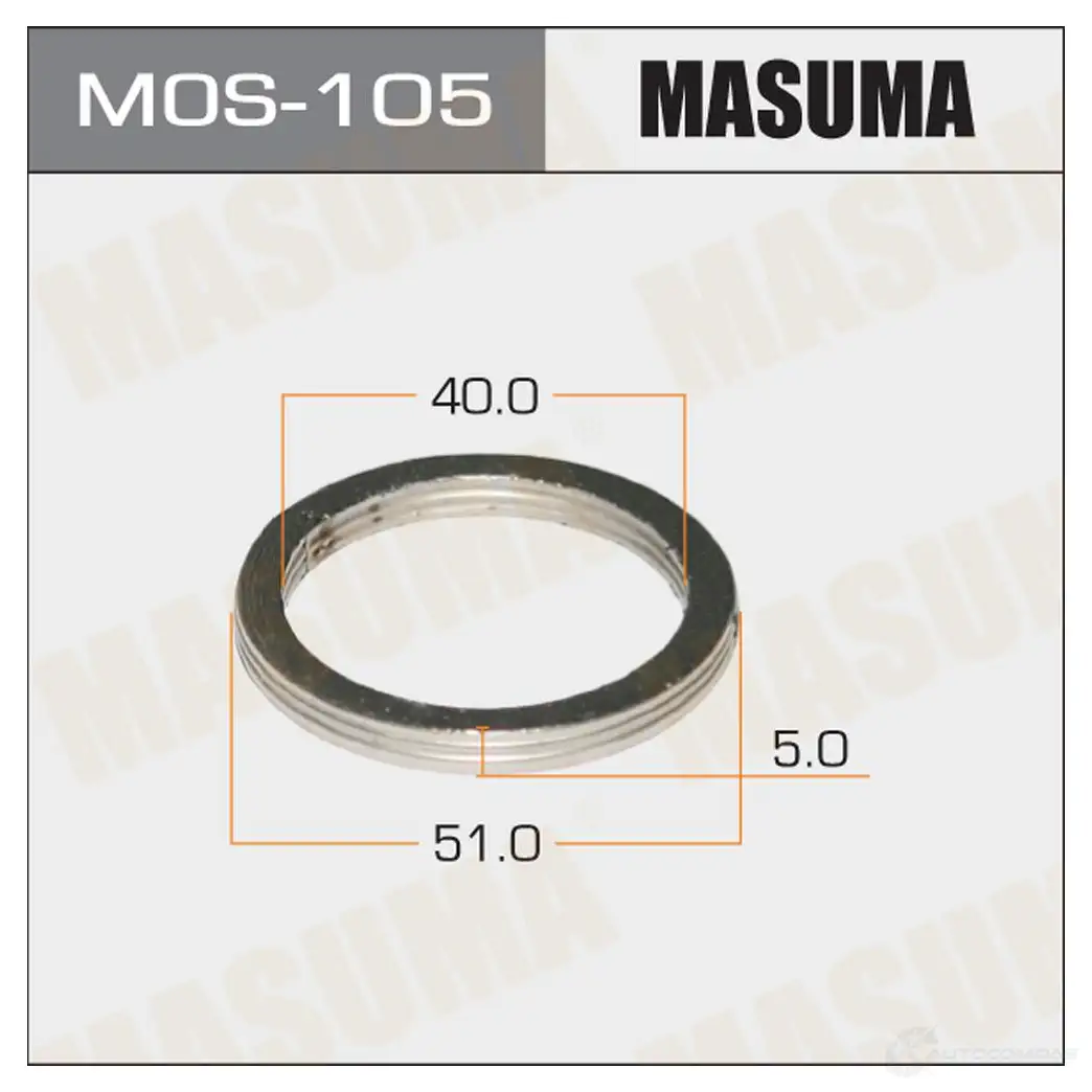 Кольцо уплотнительное глушителя 40х51 уп. 20шт MASUMA O P53Y HFBCHP 1422883856 MOS105 изображение 0