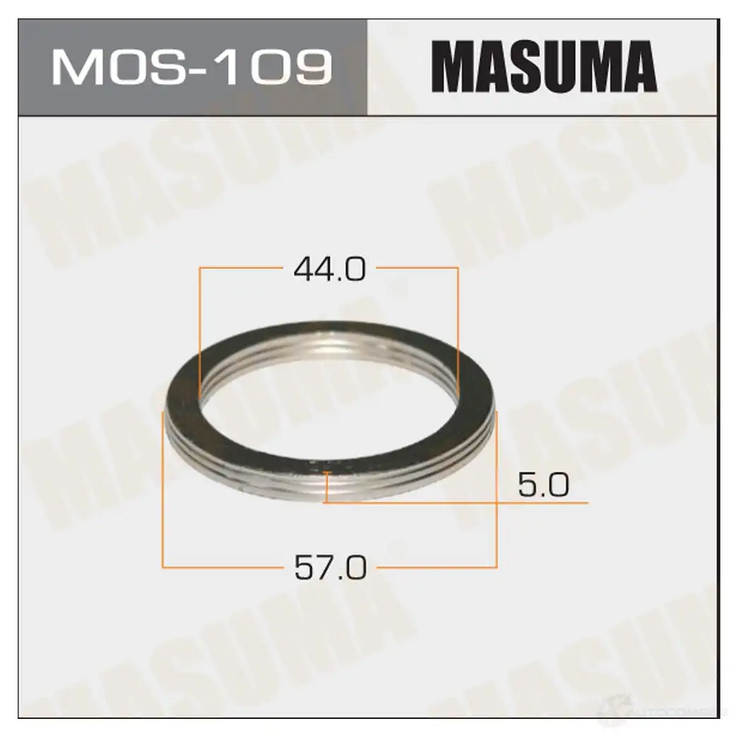 Кольцо уплотнительное глушителя 44х57 уп. 20шт MASUMA MOS-109 1422883807 P7L87H M изображение 0