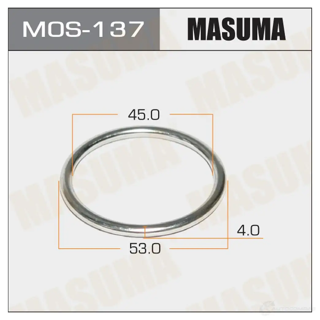 Кольцо уплотнительное глушителя 45.3х54.5 уп. 5шт MASUMA MOS-137 MZM QDB 1422883810 изображение 0