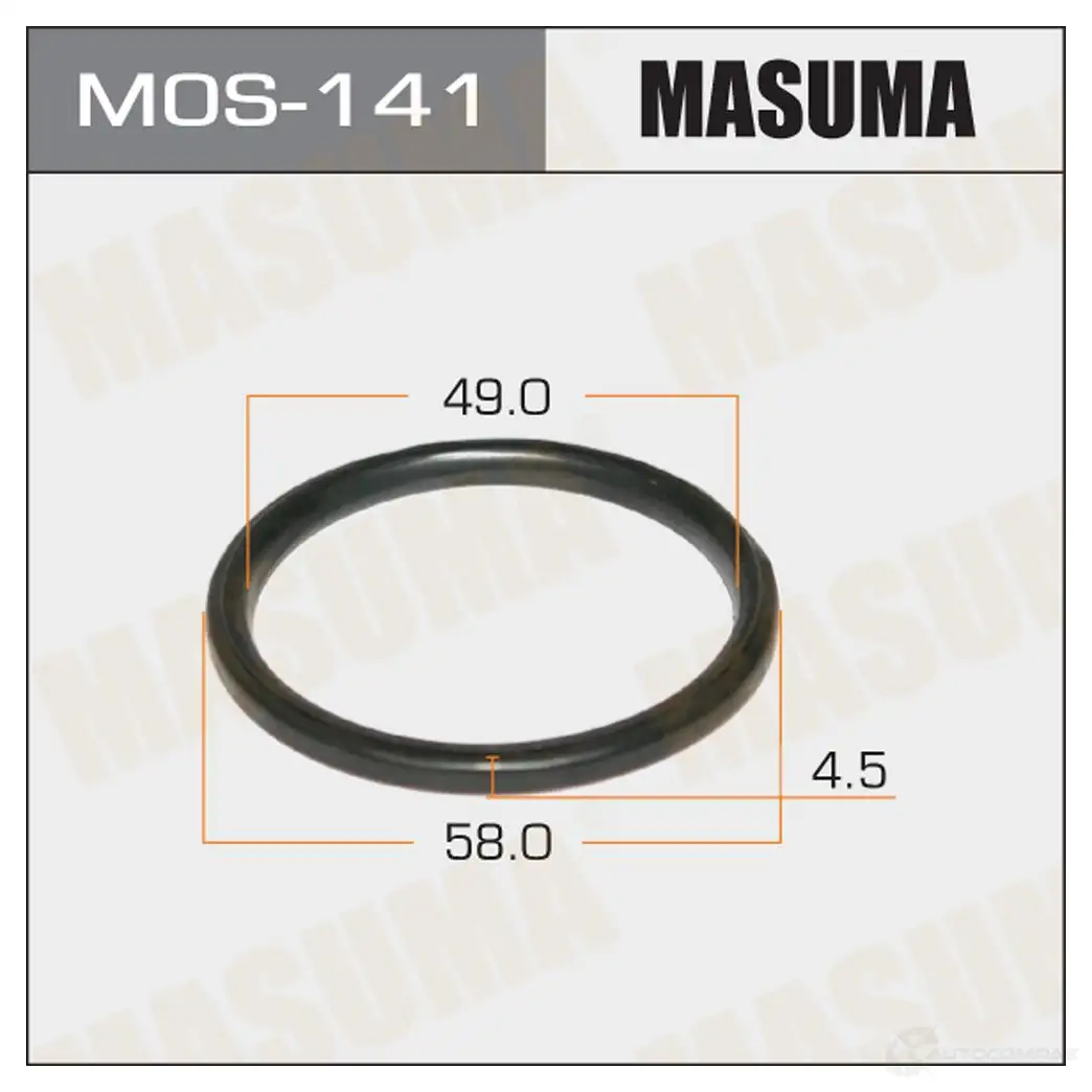 Кольцо уплотнительное глушителя 49.5х58 уп. 5шт MASUMA 8 R3KH 1422883842 MOS-141 изображение 0
