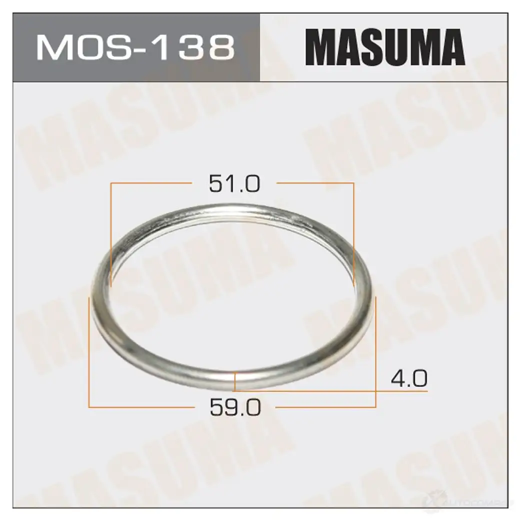 Кольцо уплотнительное глушителя 51х59.5 уп. 5шт MASUMA 1422883809 MOS-138 5 AKP4O изображение 0