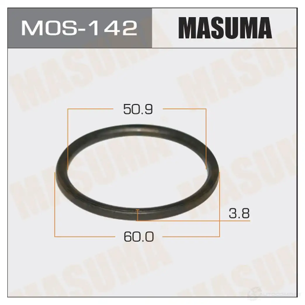 Кольцо уплотнительное глушителя 51х60.5х4.2 уп. 5шт MASUMA MOS-142 1422883841 ZW4 THM изображение 0