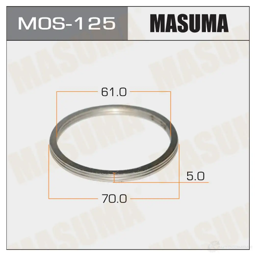 Кольцо уплотнительное глушителя 61х70 уп. 20шт MASUMA 1422883850 DK0 BRL BOL4QX MOS125 изображение 0