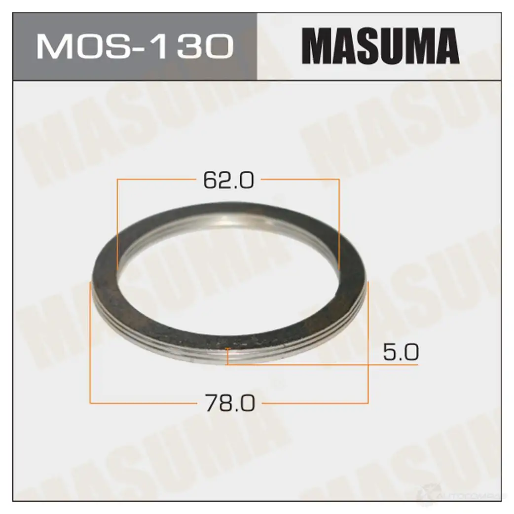 Кольцо уплотнительное глушителя 62х78 уп. 20шт MASUMA 1422883814 MOS-130 KEIG K изображение 0
