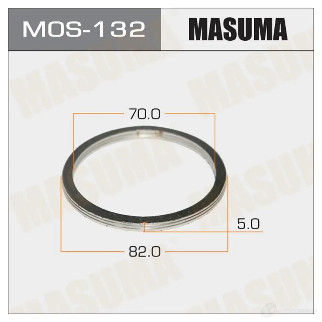 Кольцо уплотнительное глушителя 70х82 уп. 20шт MASUMA VBX LB 1422883813 MOS-132 изображение 0
