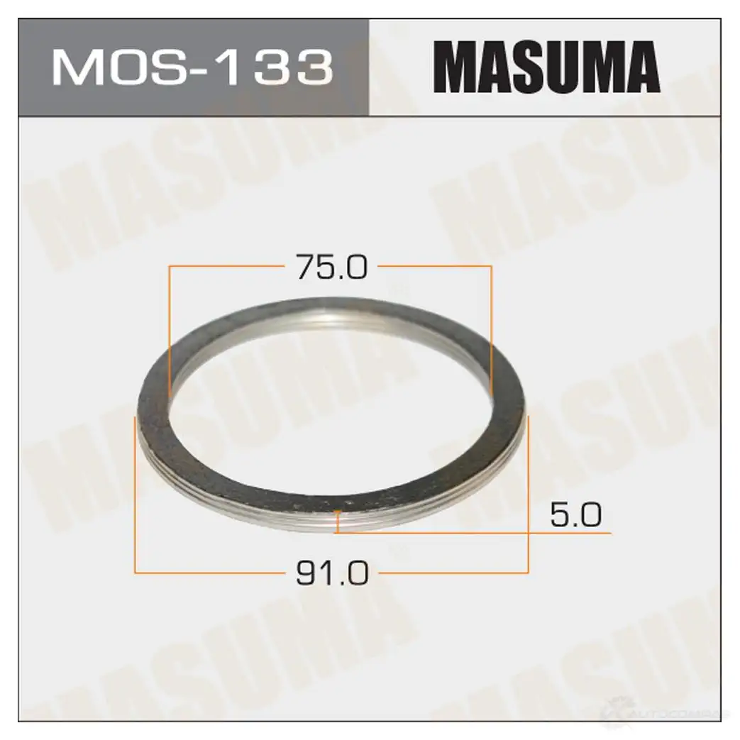 Кольцо уплотнительное глушителя 75х91 уп. 20шт MASUMA 0QGU G MOS-133 1422883847