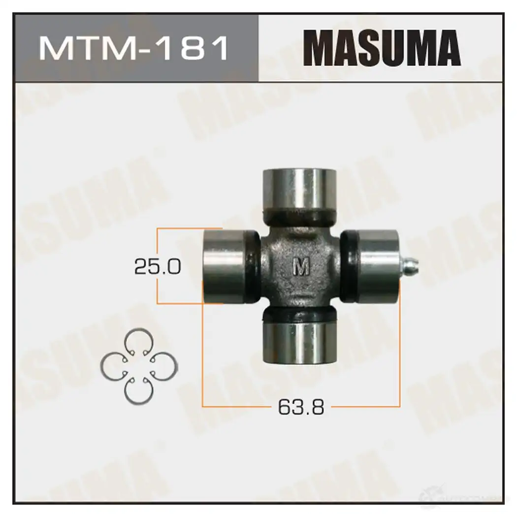 Крестовина вала карданного 25x63.8 MASUMA MTM-181 06X 4D 1422881437 изображение 0