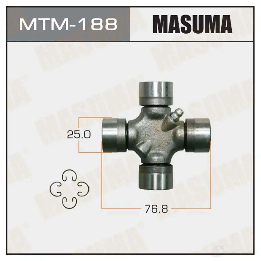 Крестовина вала карданного 25x76.8 MASUMA MTM-188 1422881434 IDIP T изображение 0