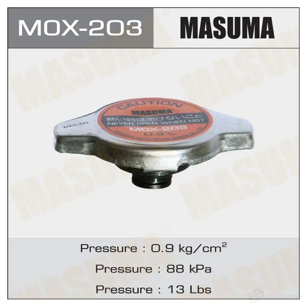 Крышка радиатора 0.9 kg/cm2 MASUMA MOX-203 8 QNM7 1422883745 изображение 0