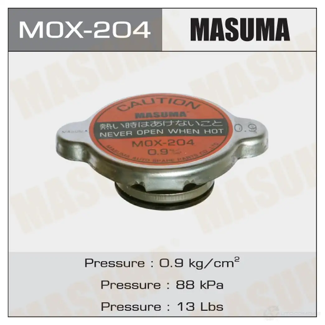 Крышка радиатора 0.9 kg/cm2 MASUMA MOX-204 1422883744 FF3EV 9Q