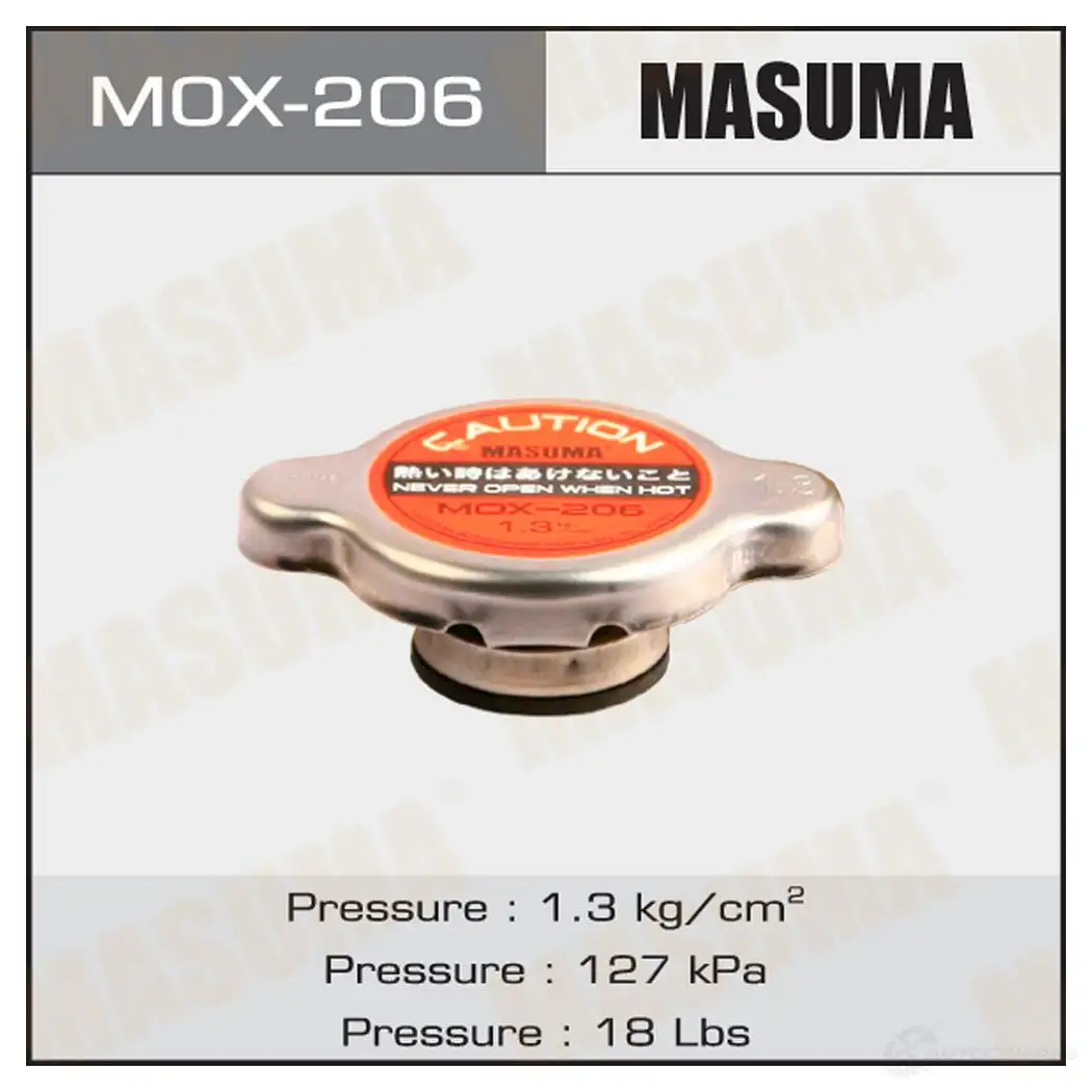 Крышка радиатора 1.3 kg/cm2 MASUMA 1422883754 TS0 Q2D MOX-206 изображение 0