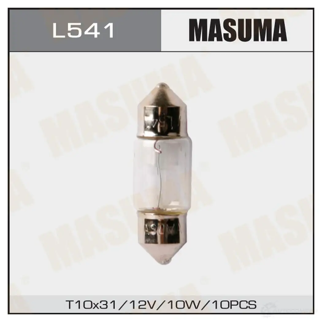 Лампа Festoon C5W (SV8,5, T10x31) 12V 10W MASUMA L541 COVR 6E 1422883763 изображение 0