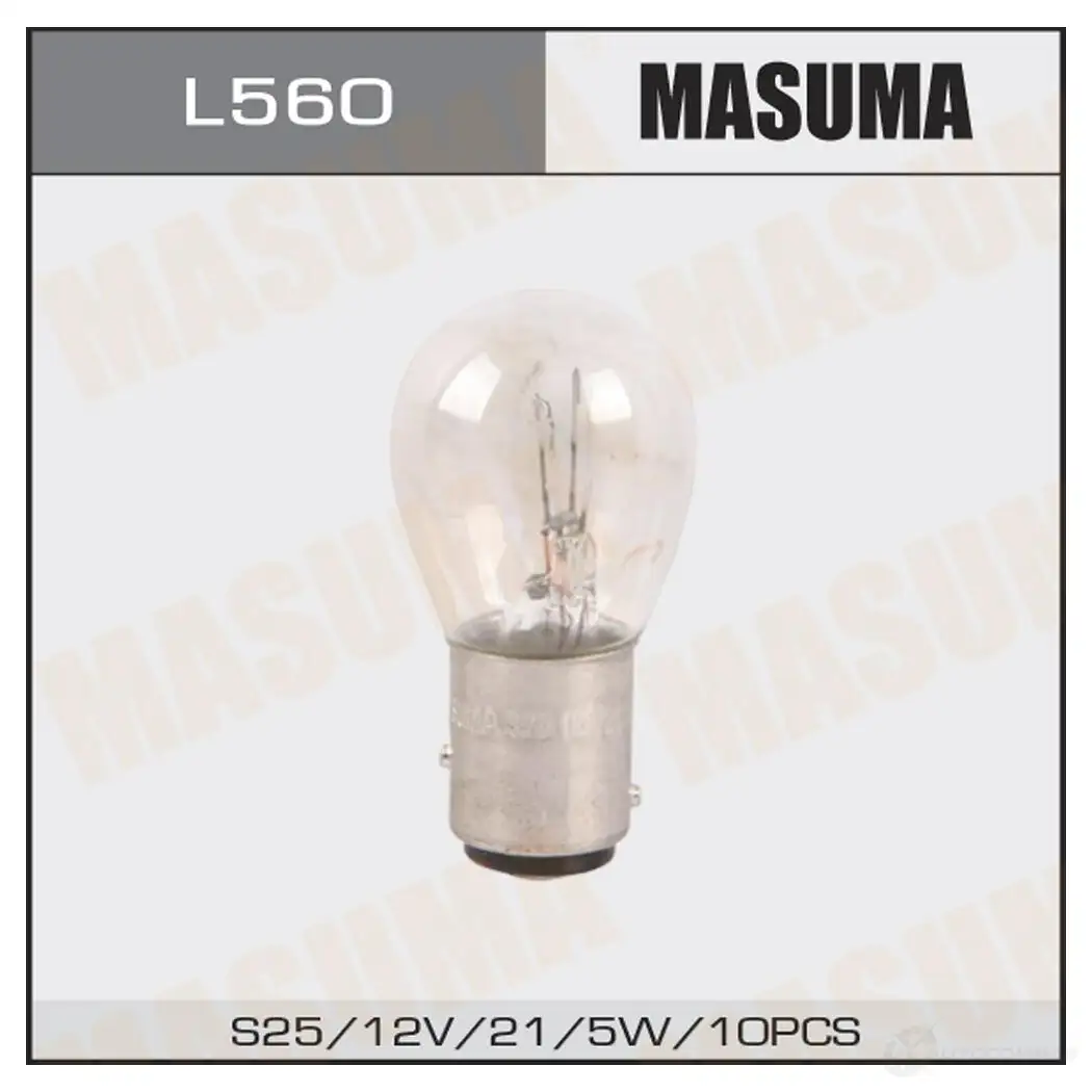 Лампа P21/5W (BAY15d, S25) 12V 21/5W BAY15d двухконтактная MASUMA 1EM M9VO L560 1422883786 изображение 0