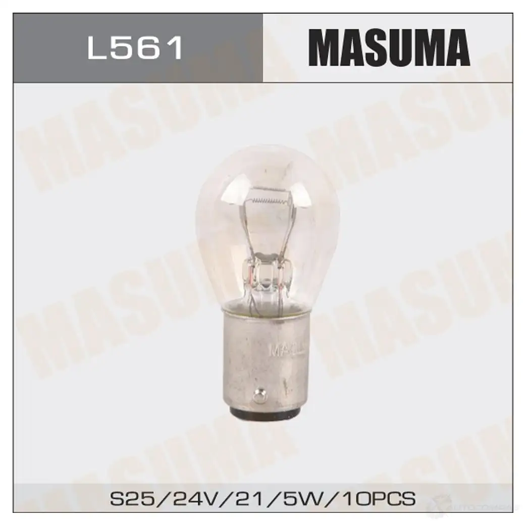 Лампа P21/5W (BAY15d, S25) 24V 21/5W BAY15d двухконтактная MASUMA L561 C3 NDSA 1422883783 изображение 0