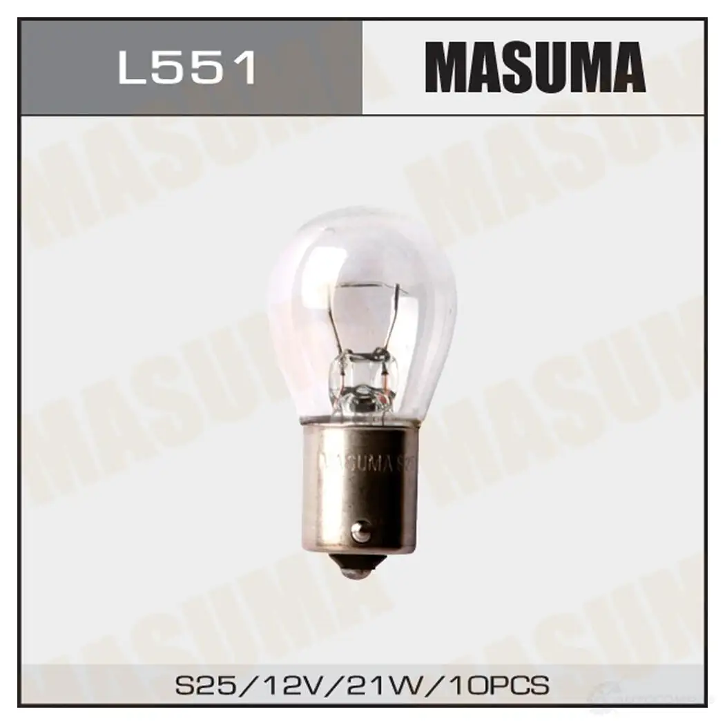 Лампа P21W (BA15s, S25) 12V 21W одноконтактная MASUMA L551 VURG JCW 1422883761 изображение 0