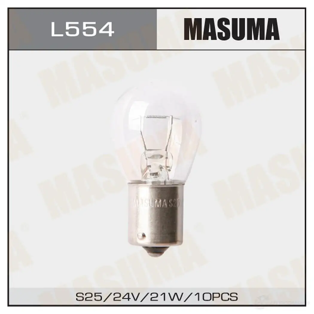 Лампа P21W (BA15s, S25) 24V 21W одноконтактная MASUMA 1422883757 L554 7A ZOTU изображение 0