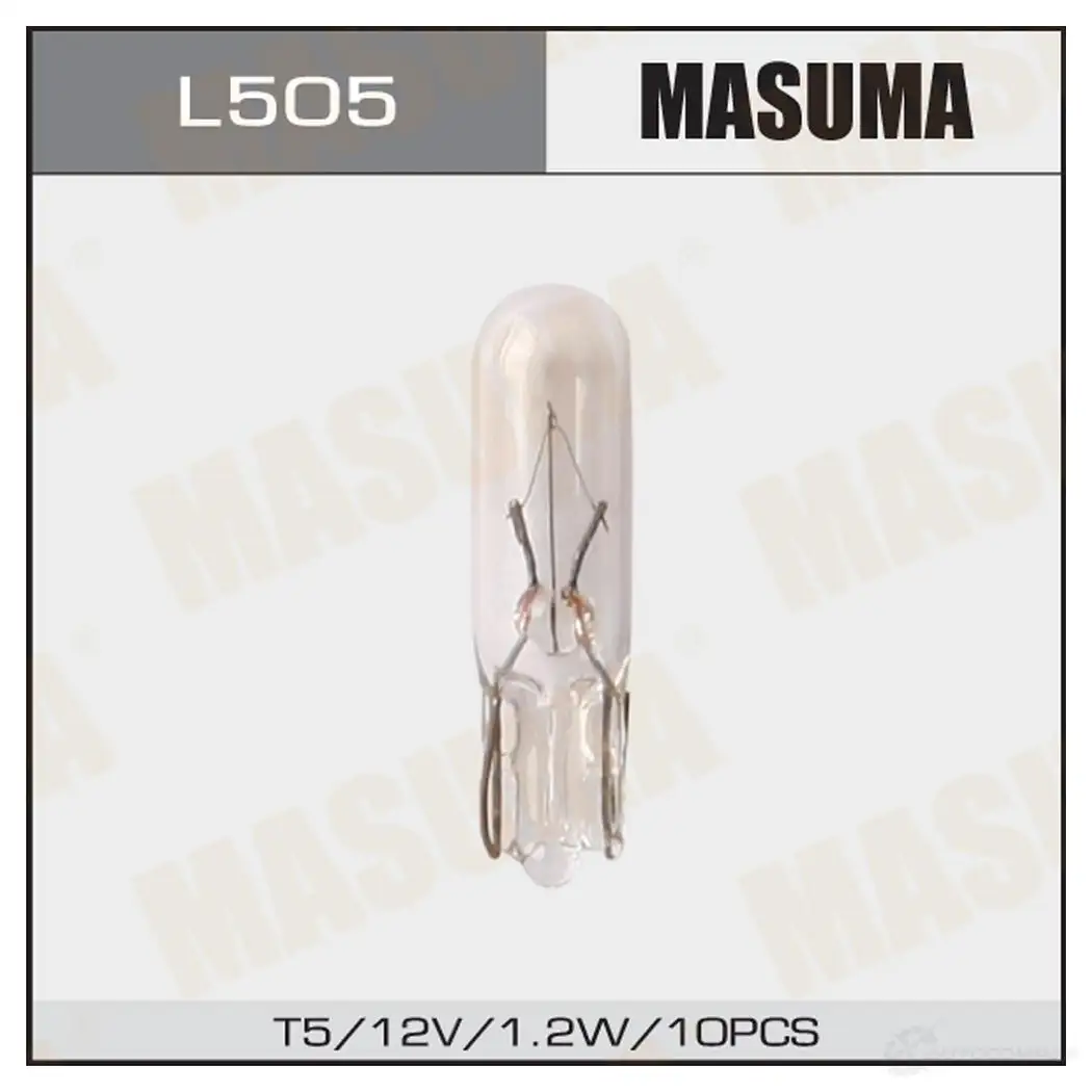 Лампа W1,2W (W2x4,6d, T5) 12V 1,2W MASUMA 1422883770 RSBA DL L505 изображение 0