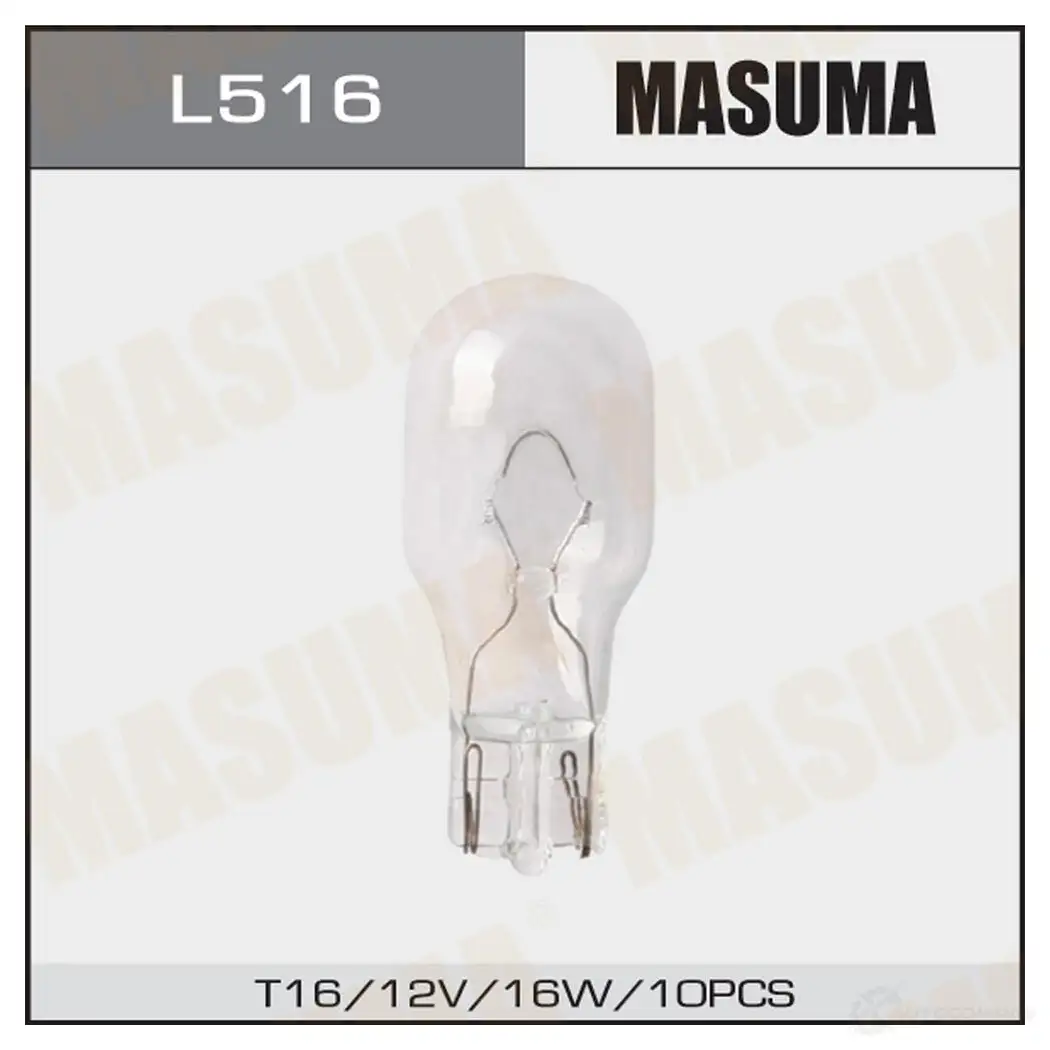 Лампа W16W (W2.1x9.5d, T16) 12V 16W MASUMA 1422883768 QK PUA7 L516 изображение 0