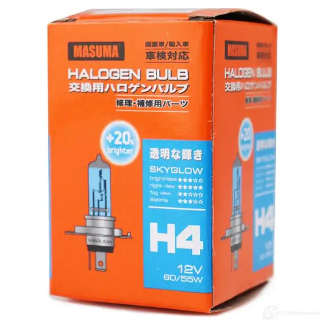 Лампа высокотемпературная BLUE SKYGLOW H4 12v 60/55W (4200K) MASUMA 08 J5MQL L140 1422883775 изображение 3