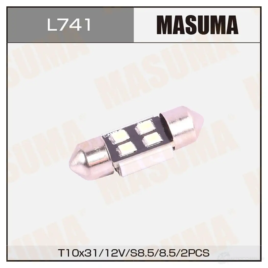 Лампы Festoon C5W (SV8,5, T10x31) 12V 10W (LED) MASUMA 1439694017 K3YB I1Q L741 изображение 0