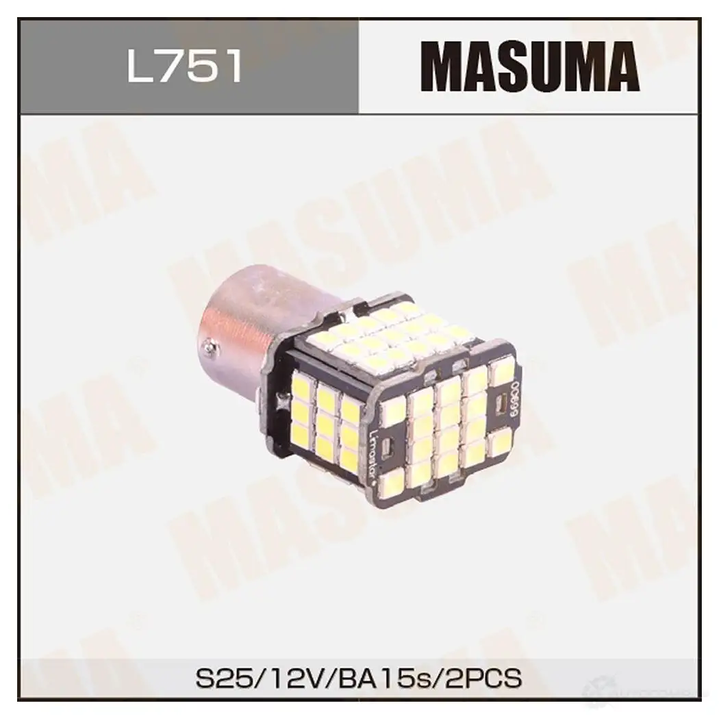 Лампы P21W (BA15s, S25) 12V 21W (LED) одноконтактные MASUMA 6 UL8TL L751 1439694020 изображение 0
