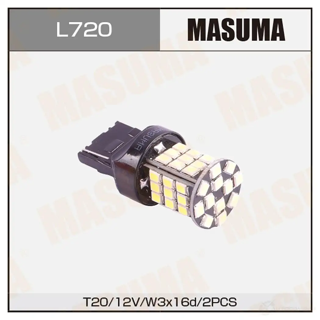 Лампы W21W (W3x16d, T20) 12V 21W (LED) одноконтактные MASUMA 1439694015 L720 N5 0U3 изображение 0