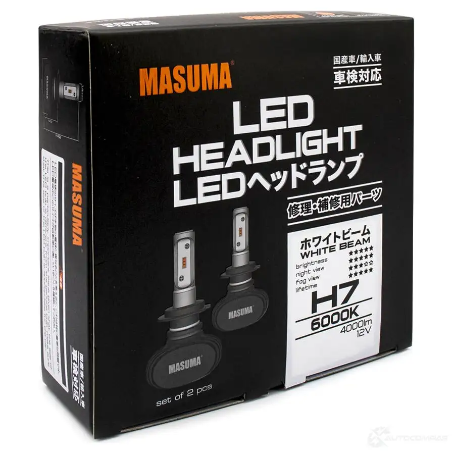 Лампы светодиодные LED H7 18W 6000K 4000Lm PX26d (серия S1) MASUMA VU0 11 1422883780 L670 изображение 5