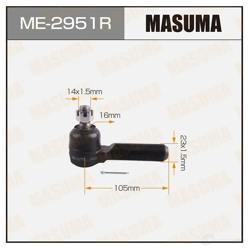 Наконечник рулевой MASUMA 4560116680771 1422882624 NC4MY J ME-2951R изображение 0