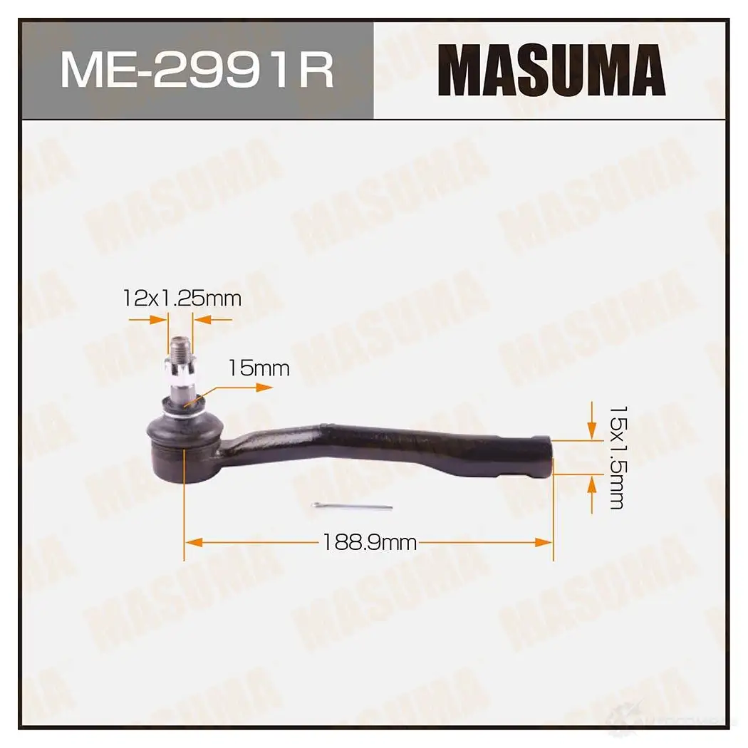 Наконечник рулевой MASUMA 4560116680306 B W4TD2 ME-2991R 1422882479 изображение 0