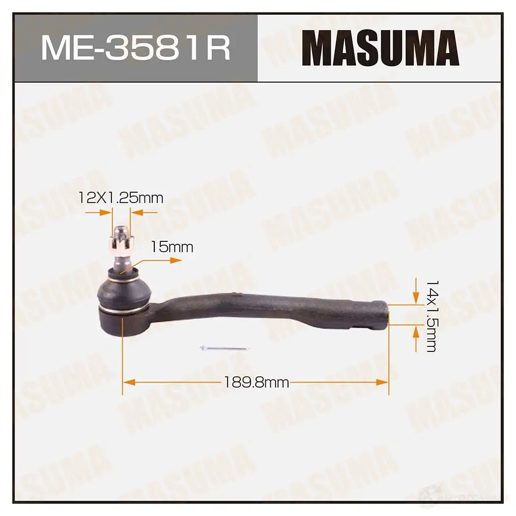 Наконечник рулевой MASUMA 1422882733 ME-3581R Y KT0M 4560116682270 изображение 0