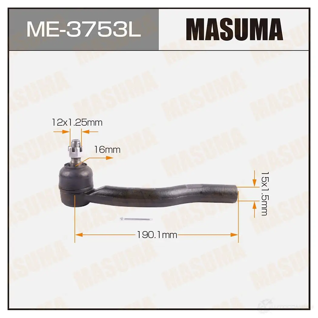 Наконечник рулевой MASUMA ME-3753L 1422882466 4560116681952 0B4CP 3X изображение 0