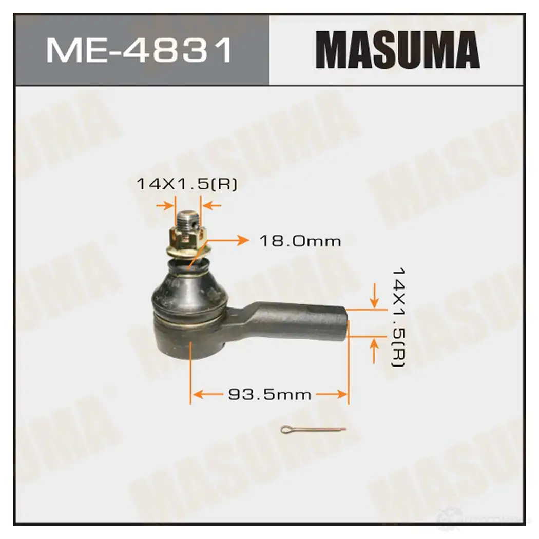 Наконечник рулевой MASUMA 1422882447 4560116680382 ME-4831 22P8 Z изображение 0