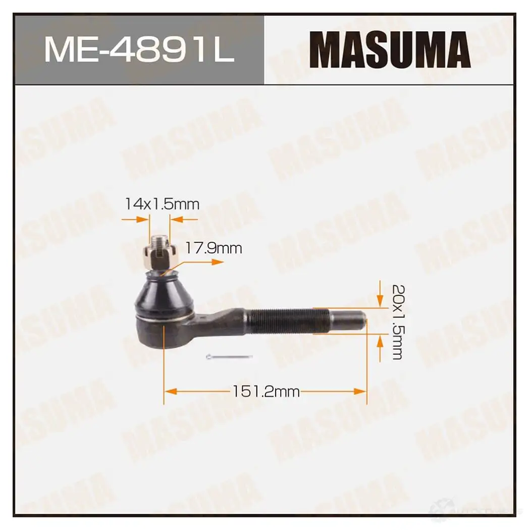 Наконечник рулевой MASUMA ME-4891L ZR N7Y 2000999814952 1422882729 изображение 0