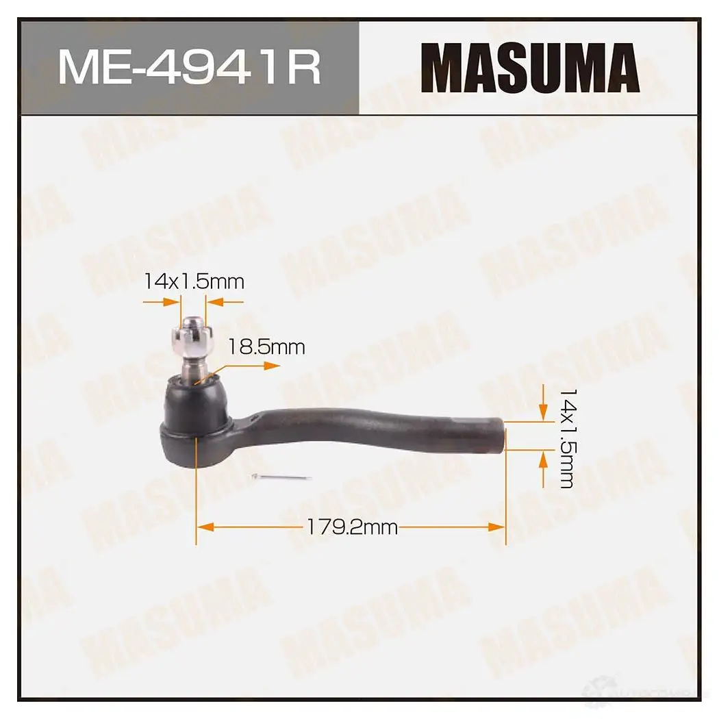 Наконечник рулевой MASUMA ME-4941R 6P 7FW 1422878887 4560116682232 изображение 0