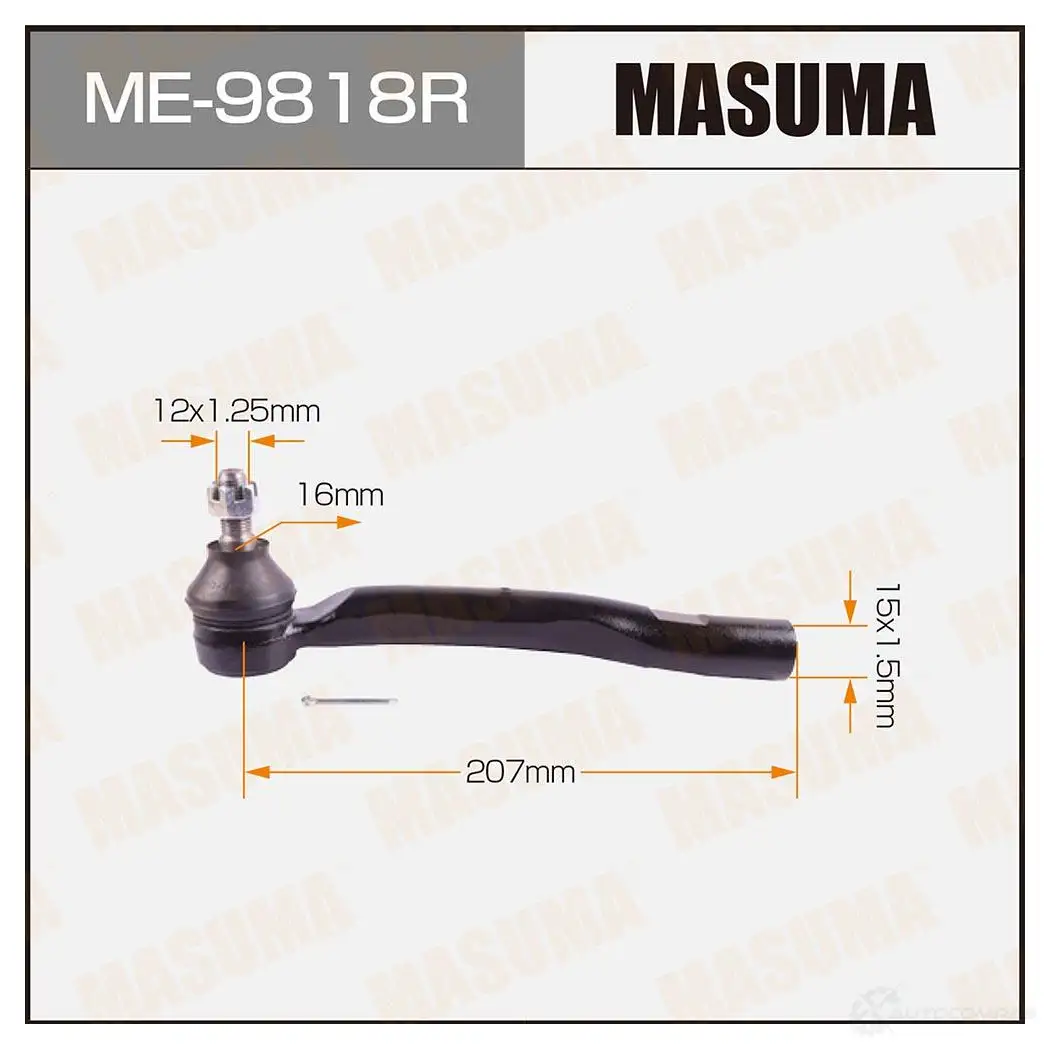 Наконечник рулевой MASUMA ME-9818R 4560116683161 RUW WJI 1422882492 изображение 0
