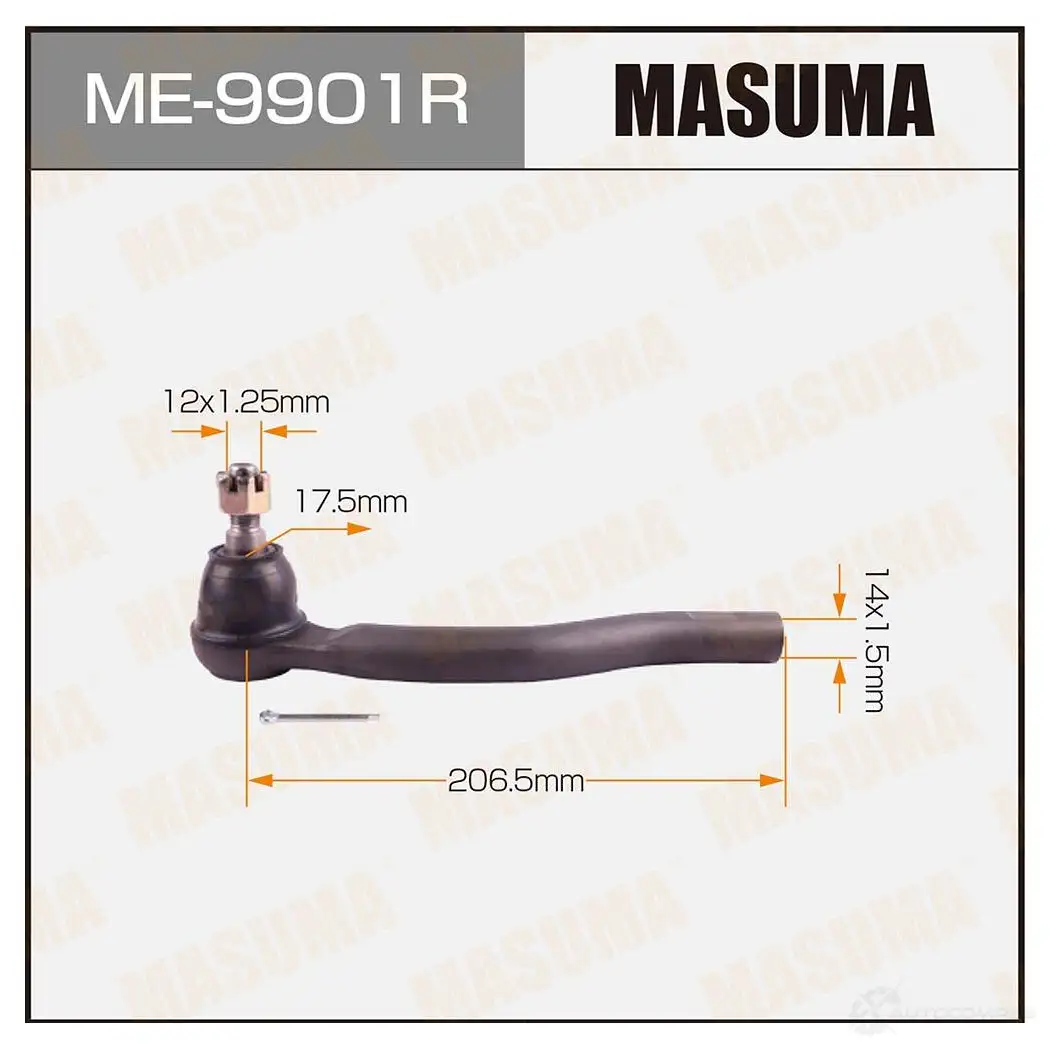 Наконечник рулевой MASUMA ME-9901R 2A 73MM 1422882518 4560116683420 изображение 0