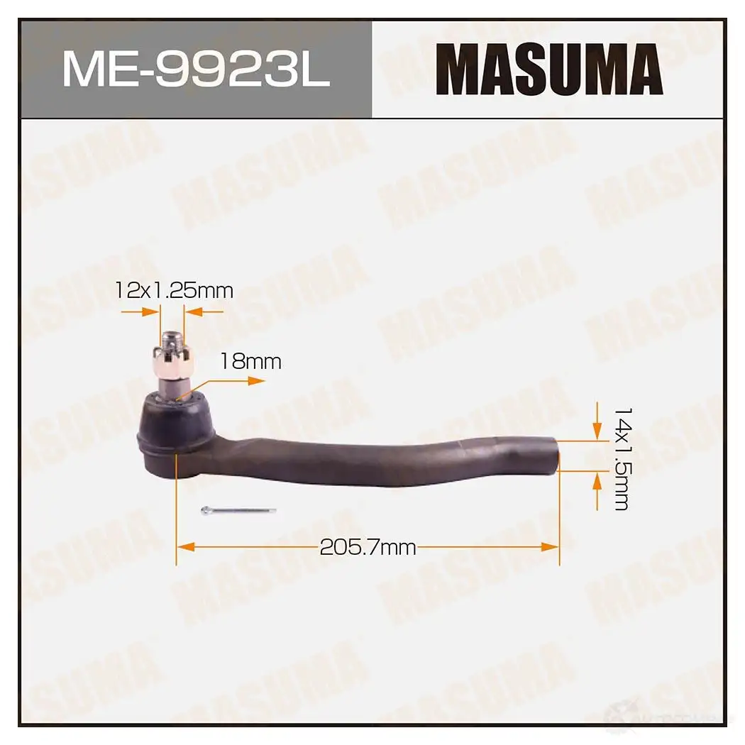 Наконечник рулевой MASUMA 4560116683789 1422882593 ME-9923L 6 M4TU изображение 0