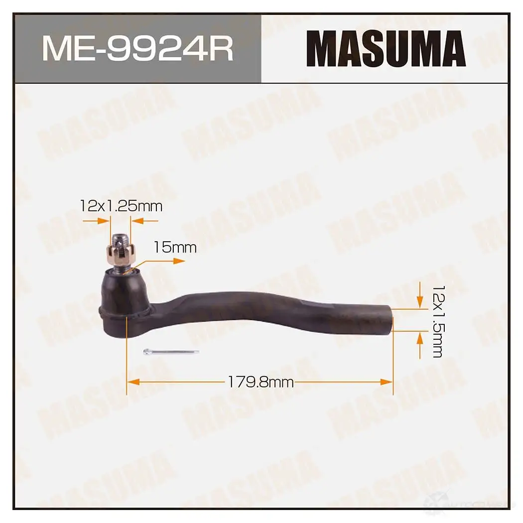 Наконечник рулевой MASUMA ME-9924R 1422882590 HVGU YJ 4560116683888 изображение 0