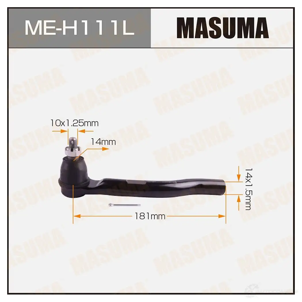 Наконечник рулевой MASUMA 1422882505 ME-H111L QK0ER W 4560116682416 изображение 0