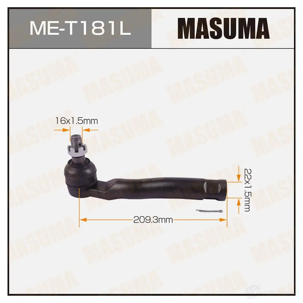 Наконечник рулевой MASUMA X H8I3P ME-T181L 1439698063 изображение 0