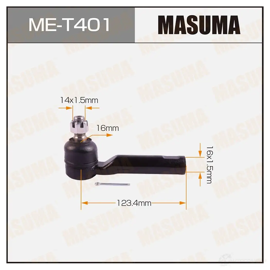 Наконечник рулевой MASUMA ME-T401 1422882526 4560116682522 S0BM W87 изображение 0