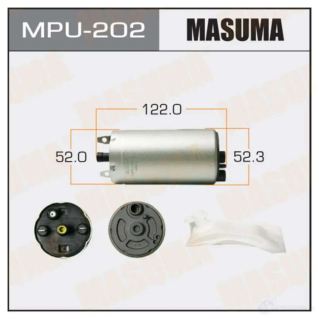 Насос топливный 100L/h, 3kg/cm2 сетка MPU-001 MASUMA 1422884615 JEW P5 MPU-202 изображение 0