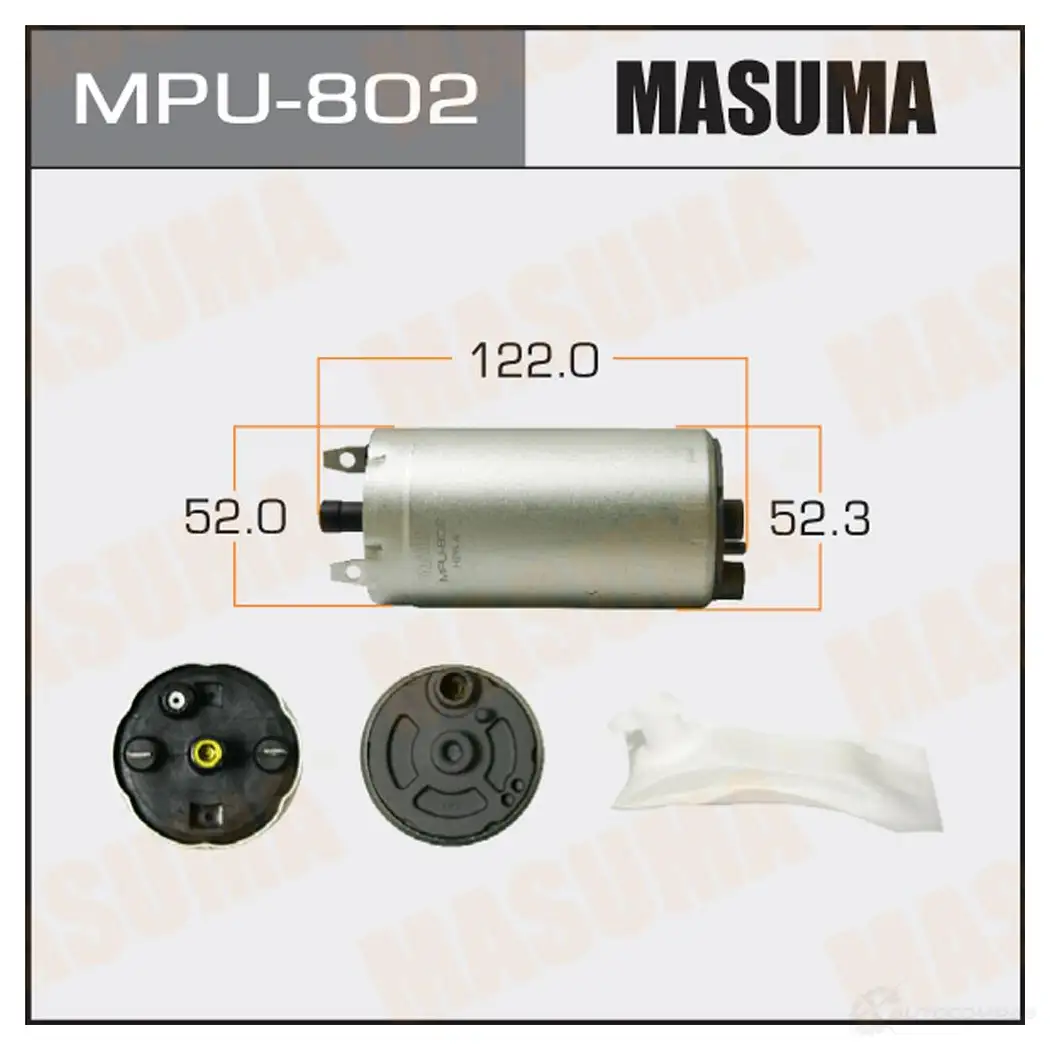 Насос топливный 100L/h, 3kg/cm2 сетка MPU-001 MASUMA 1422884603 B 6KCV MPU-802 изображение 0