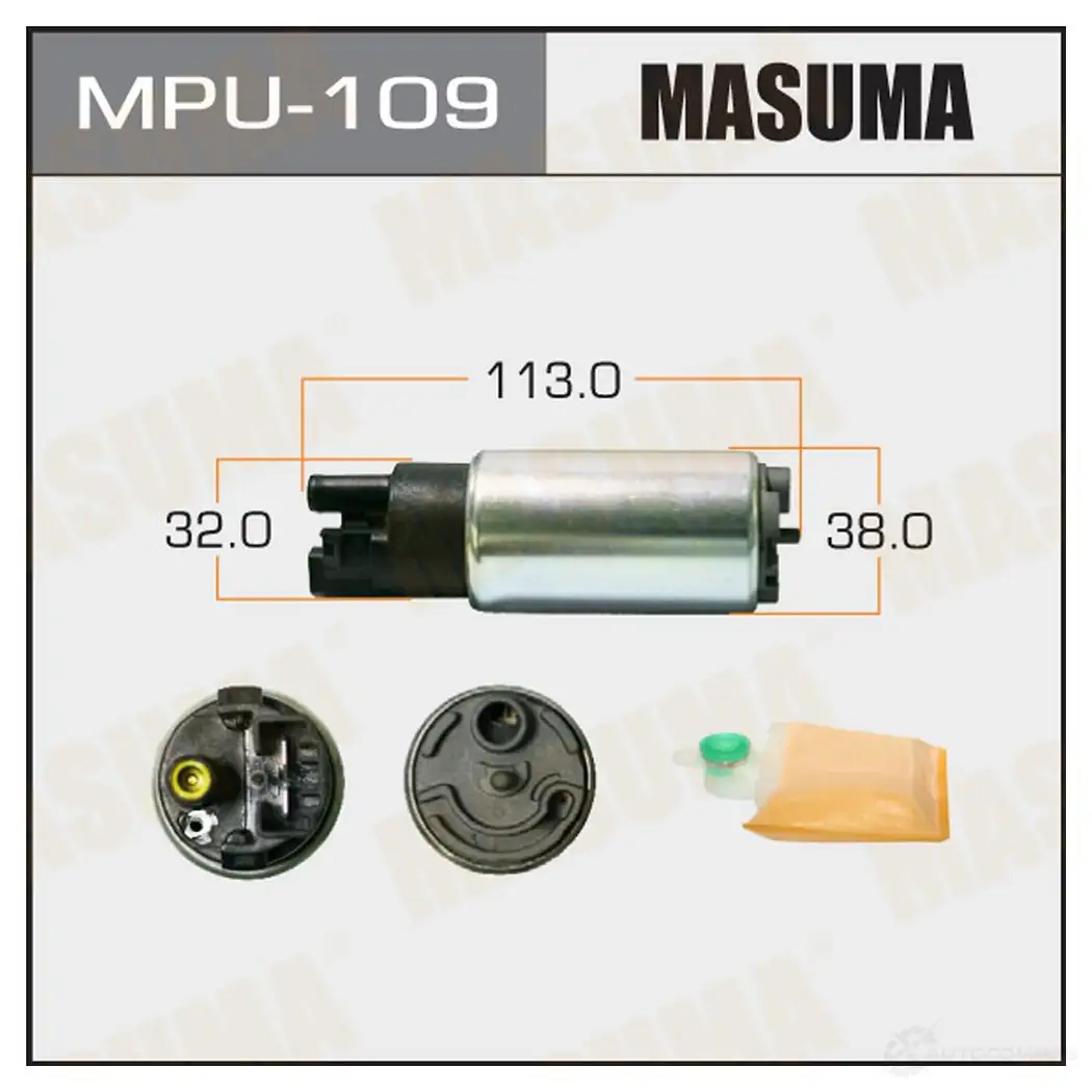 Насос топливный 100L/h, 3kg/cm2 сетка MPU-040 MASUMA 1422884641 8526 R MPU-109 изображение 0