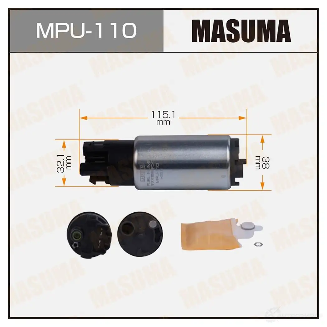 Насос топливный 100L/h, 4.0kg/cm2 MASUMA MPU-110 1439698575 X P05T изображение 0