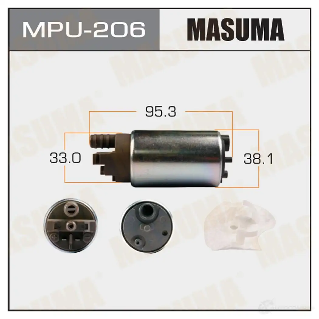 Насос топливный 110L/h, 3kg/cm2 сетка MPU-030 MASUMA MPU-206 1422884612 H8V5ZX S изображение 0